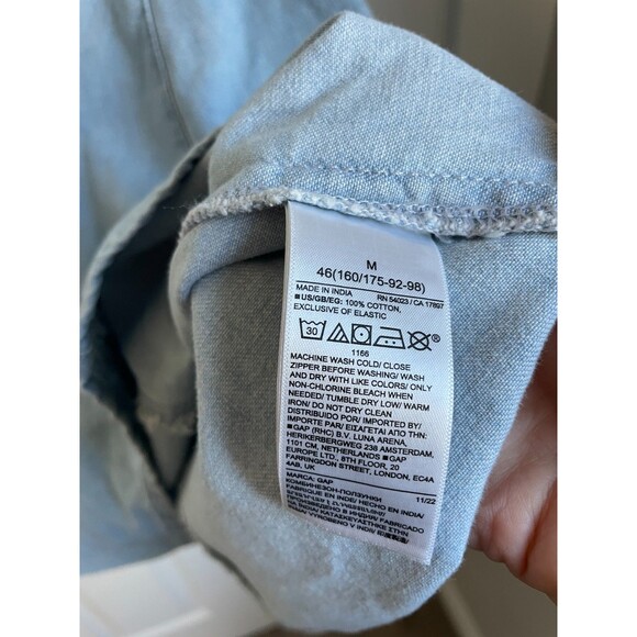 Gap Sweetheart Blue Denim Mini Dress Women’s Medium - Picture 8 of 10